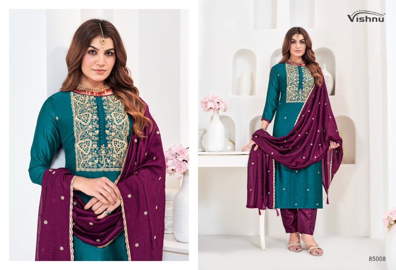 Munira By Vishnu Vichitra Silk Dress Material